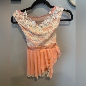Weissman Peach and Cream Dance Costume